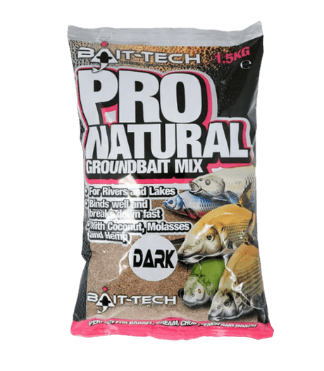 Bait tech-Pro-natural Dark Groundbait Mix | 1.5kg-1.5kg - Hengelsport De Goeie Vangst