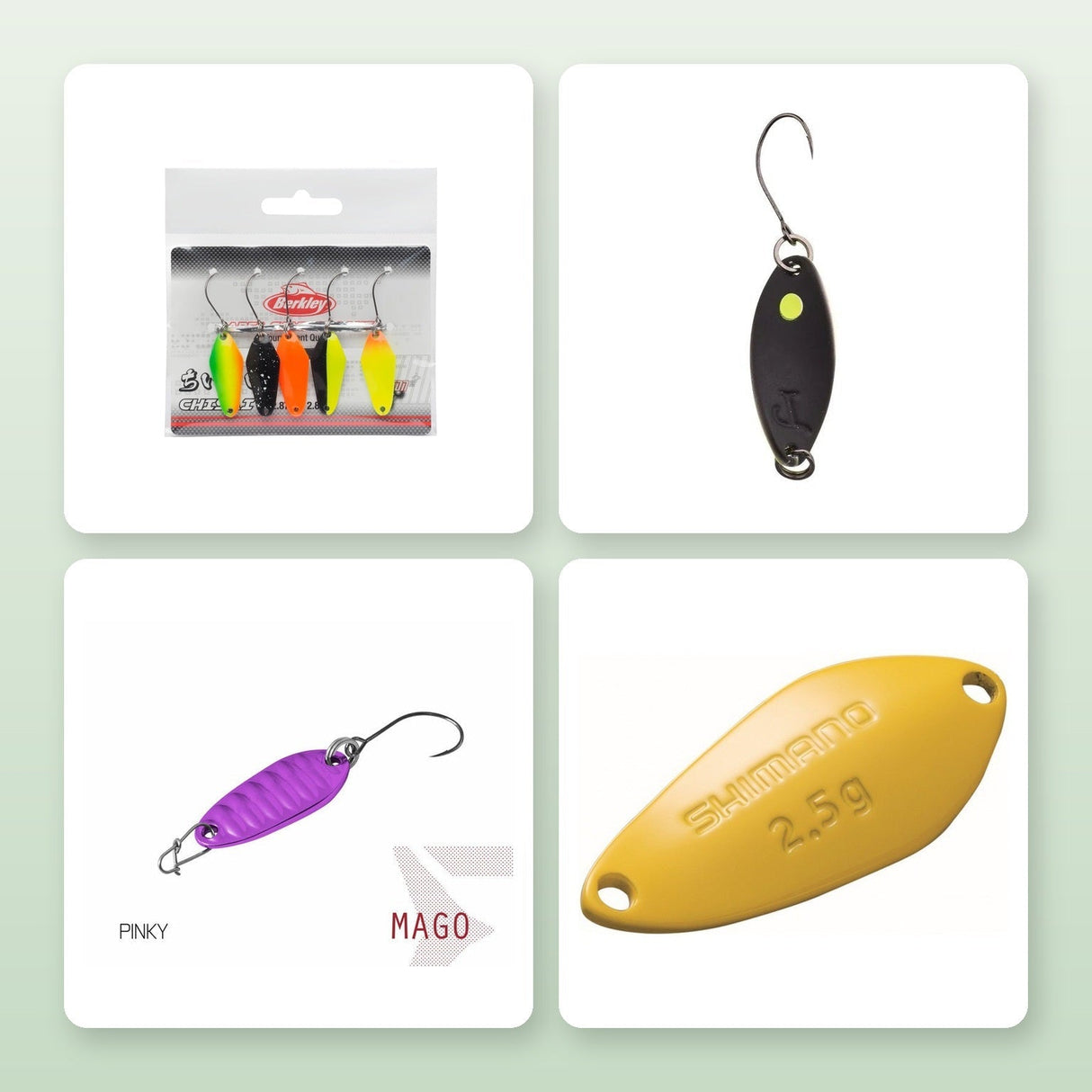 Berkley-Area Game Forel Lepelassortiment – 8 lepels - De Goeie Vangst