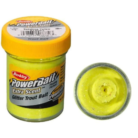 Berkley-Powerbait Foreldeeg Glitter Sunshine Yellow-Geel - Hengelsport De Goeie Vangst