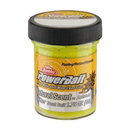 Berkley-Powerbait Natural Glitter Anise Sunshine Yellow 50g - De Goeie Vangst