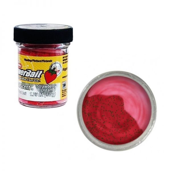 berkley - Powerbait Natural Scent Glitter Strawberry Dream - Hengelsport De Goeie Vangst