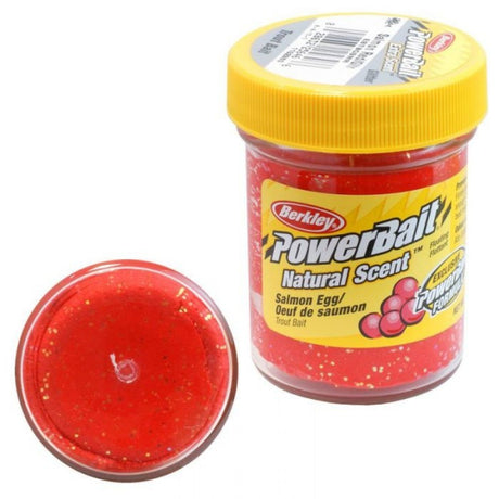 Berkley - Powerbait Natural Scent Salmon Red Glitter - Hengelsport De Goeie Vangst