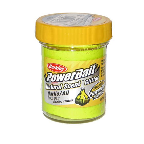 berkley-Powerbait Natural Scent Trout Bait Garlic Sunshine Yellow - Hengelsport De Goeie Vangst