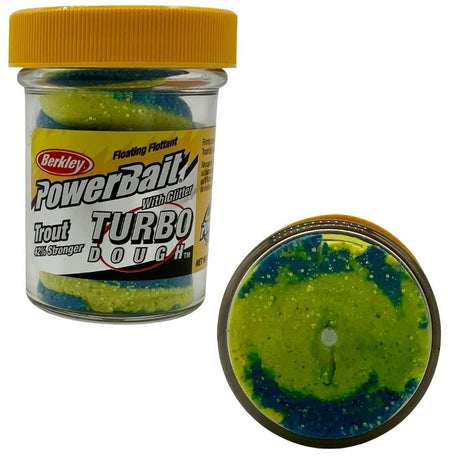 Berkley - Powerbait Turbo Dough Glitter Blue Neon - Hengelsport De Goeie Vangst