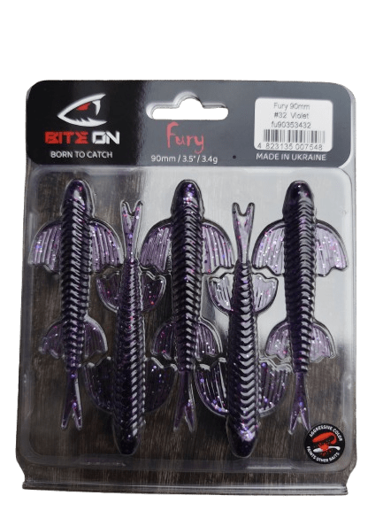 Bite On-Fury Softbait-9cm-Violet-De Goeie Vangst