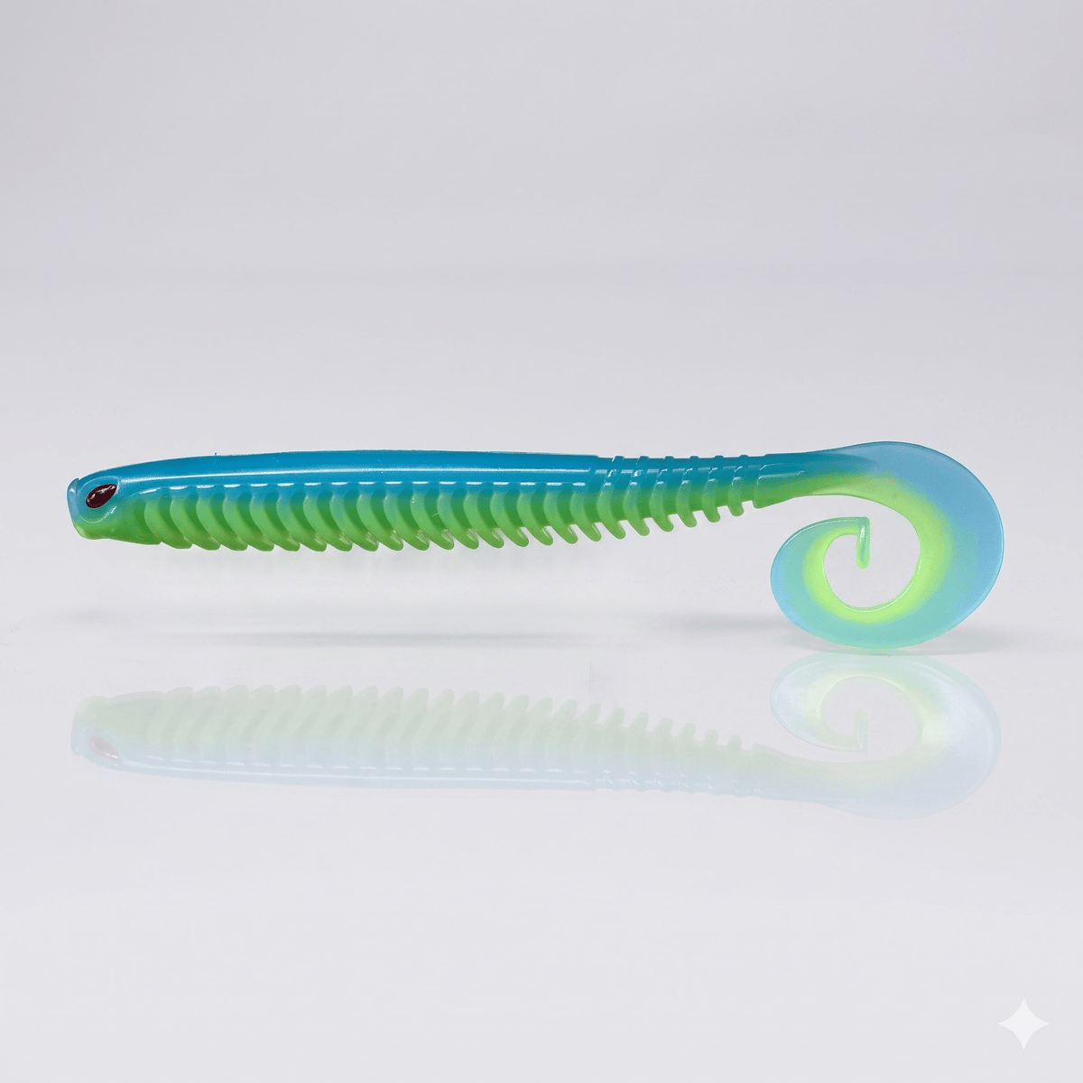 Bite On-Rib Worm Twister-10cm-Ice Chartreuse-De Goeie Vangst