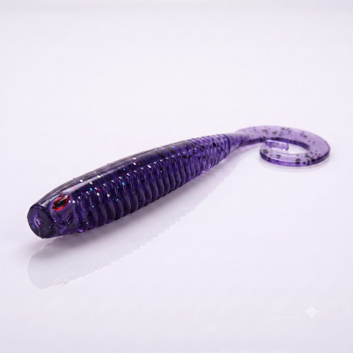 Bite On-Rib Worm Twister-10cm-Violet-De Goeie Vangst