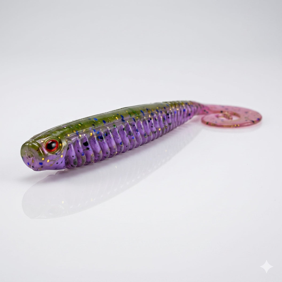 Bite On-Rib Worm Twister-12cm-Green Lox-De Goeie Vangst