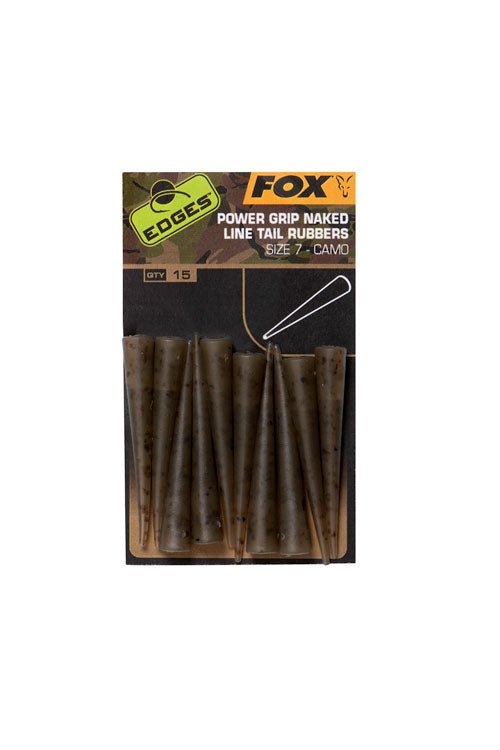 Fox Carp - Edges Camo Power Grip Naked Tail Rubber - Hengelsport De Goeie Vangst