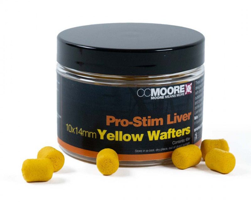 CCMOORE - Pro - stim Liver Colour Dumbell Wafters | 10x14mm - Hengelsport De Goeie Vangst