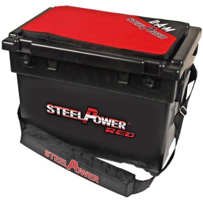 Dam - Steelpower Red Beach Box With 2 Side Trays - Hengelsport De Goeie Vangst