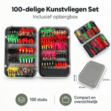 De Goeie Vangst-100-delige Kunstvliegen Set met Opbergbox - De Goeie Vangst
