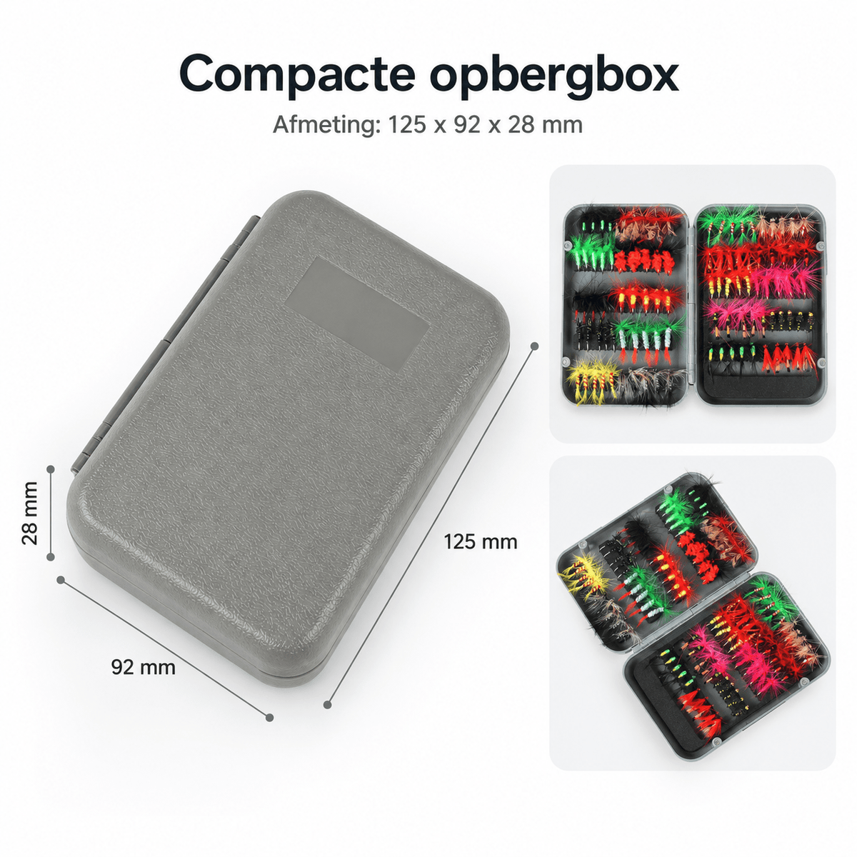 De Goeie Vangst-100-delige Kunstvliegen Set met Opbergbox - De Goeie Vangst