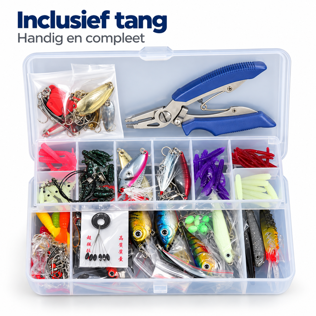 De Goeie Vangst-132-delige Kunstaas & Visaccessoires Set met Tacklebox - De Goeie Vangst