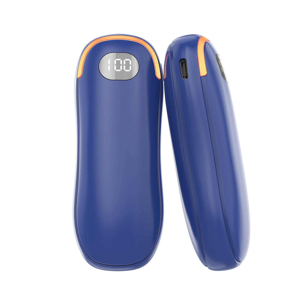 De Goeie Vangst-2-in-1 Elektrische Handwarmer & Powerbank – Dubbelzijdige Verwarming met Digitaal Display-Navy Blauw - De Goeie Vangst