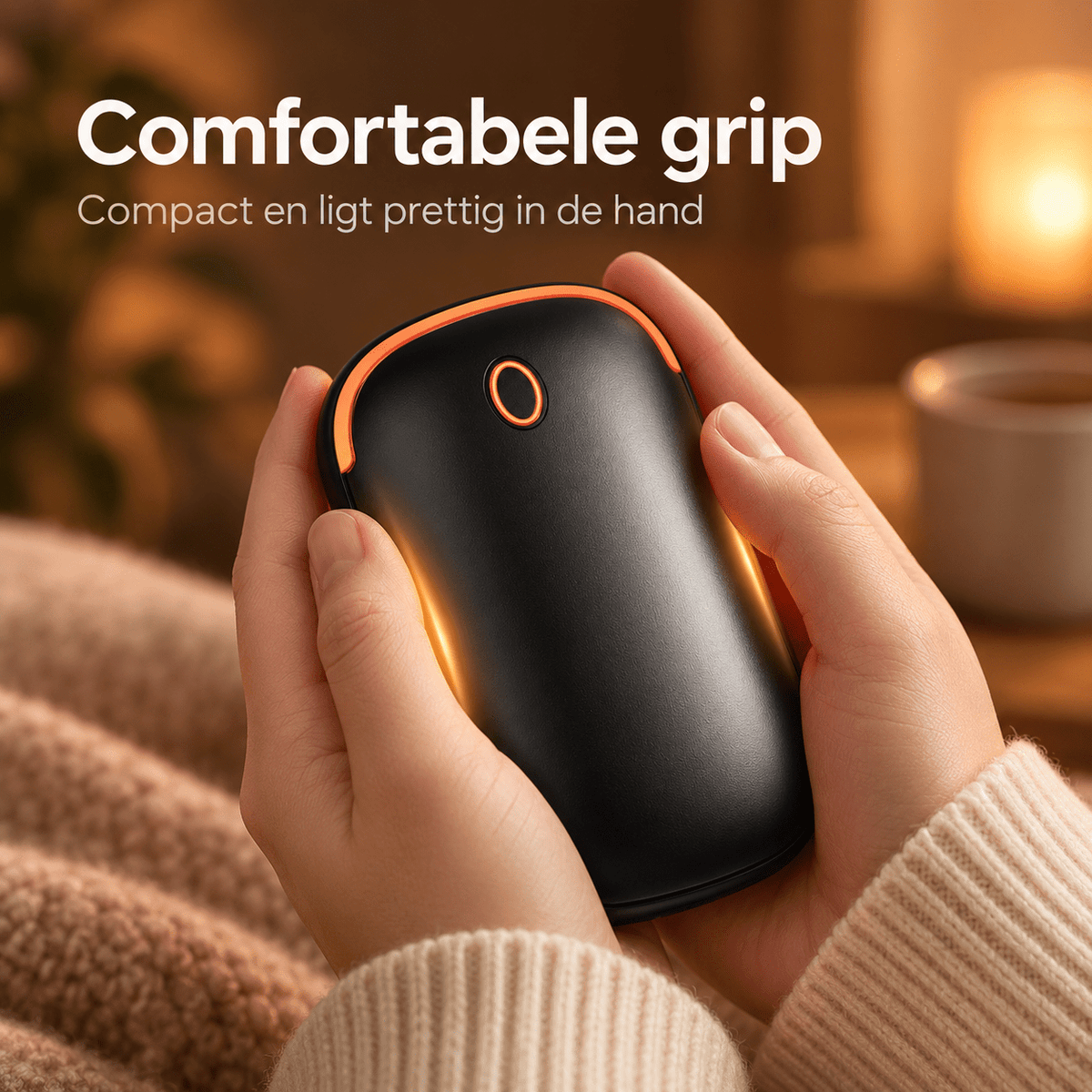De Goeie Vangst-2-in-1 Elektrische Handwarmer & Powerbank – Dubbelzijdige Verwarming met Digitaal Display-Zwart - De Goeie Vangst