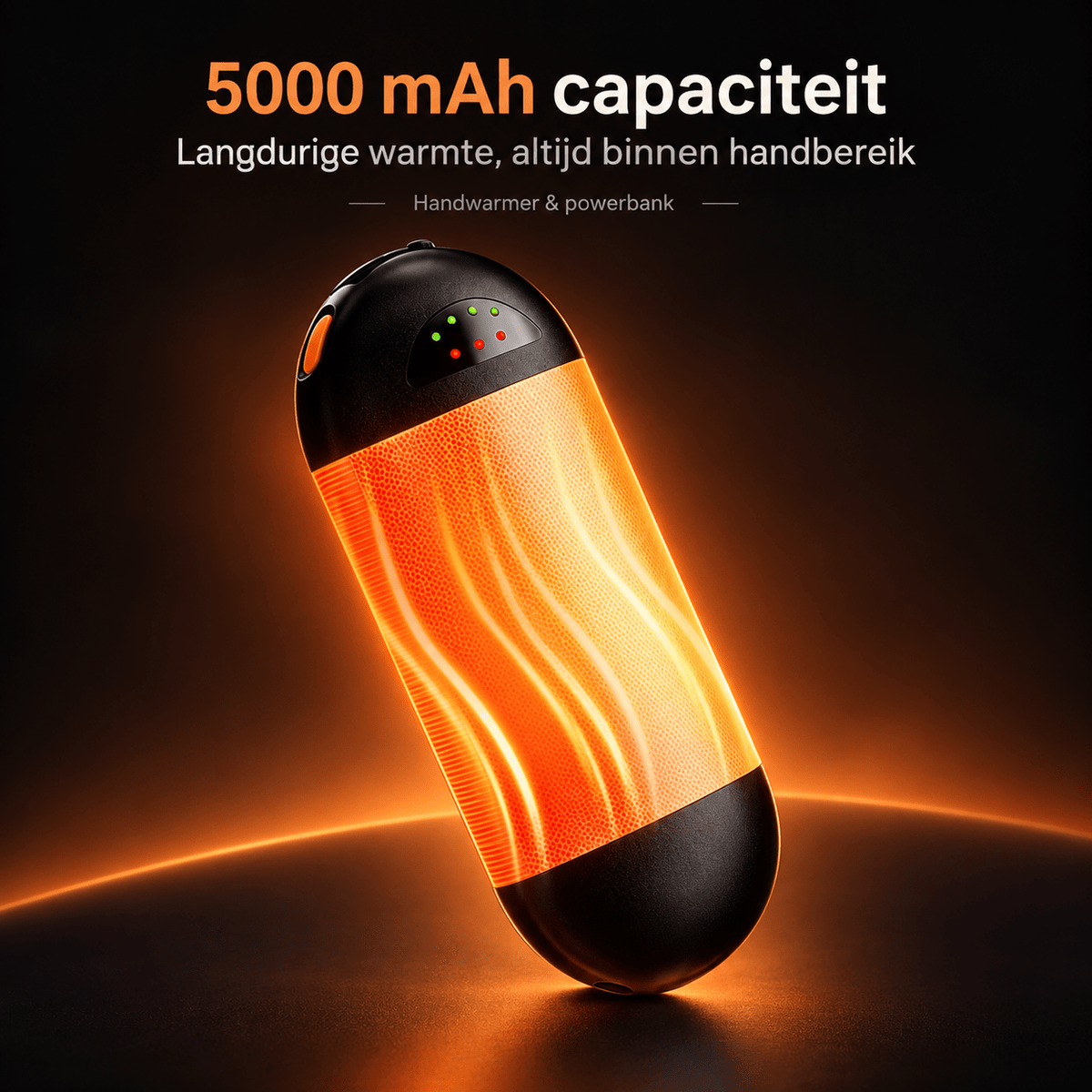 De Goeie Vangst-Oplaadbare Zelfverwarmende Handwarmer 5000mAh-Zwart - De Goeie Vangst