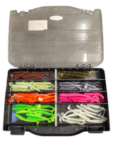 De Goeie Vangst-Tweedehands Shads Assortiment met Tacklebox – Diverse Kleuren - De Goeie Vangst