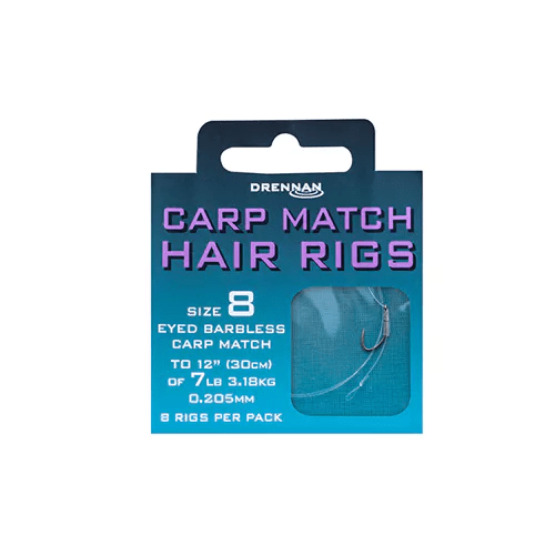 Drennan - Carp Match Hair Rigs - Barbless - Hengelsport De Goeie Vangst