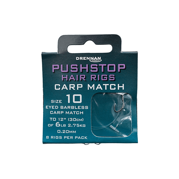 Drennan - Pushstop Hair Rigs Carp Match - Barbless - Hengelsport De Goeie Vangst