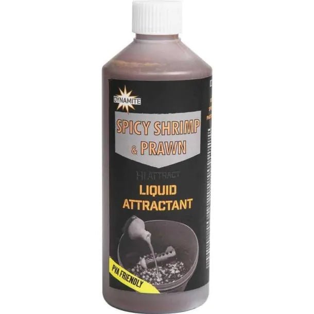 Dynamite Baits - Spicy Shrimp & Prawn Vloeibare Attractant | 500ml - Hengelsport De Goeie Vangst