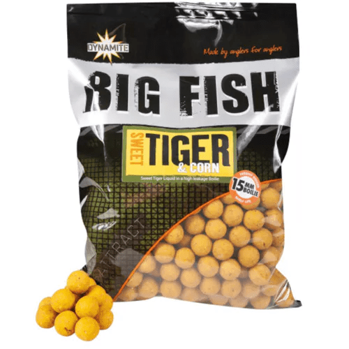Dynamite Baits - Sweet Tiger & Corn Boilies | 1kg - Hengelsport De Goeie Vangst