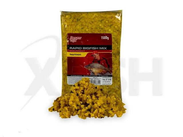 Energofish - Benzar Rapid Bigfish Mix Groundbait Mango Nbutyric 1,5kg - Hengelsport De Goeie Vangst