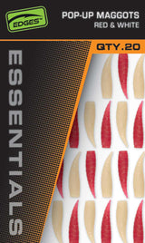 Fox Carp-Edges Essentials Pop-up Maggots-Wit/ Rood - Hengelsport De Goeie Vangst
