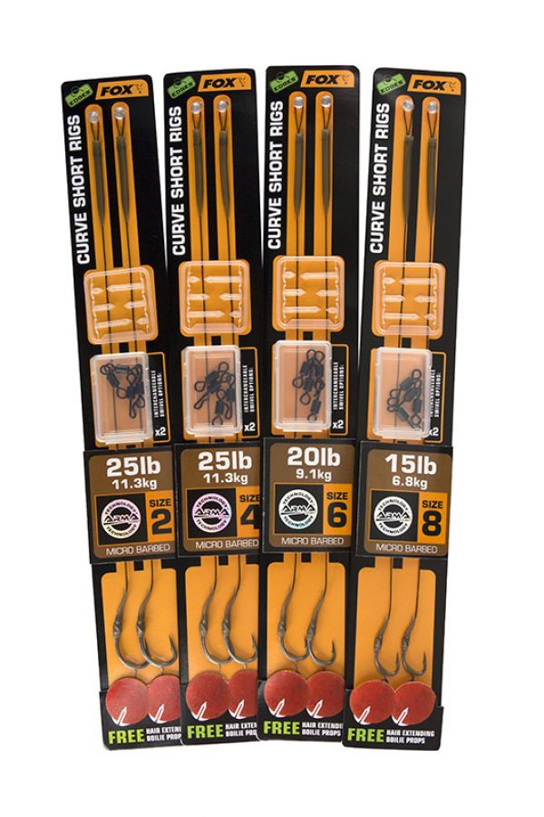 Fox Carp - Edges Coretex Curve Short Rigs - Hengelsport De Goeie Vangst