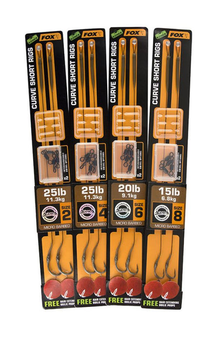 Fox Carp - Edges Coretex Curve Short Rigs - Hengelsport De Goeie Vangst