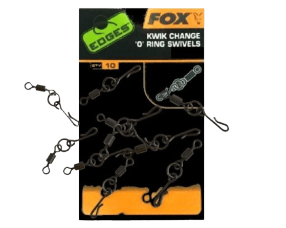 Fox Carp - Edges Kwik Change 'O' Ring Swivels - Hengelsport De Goeie Vangst