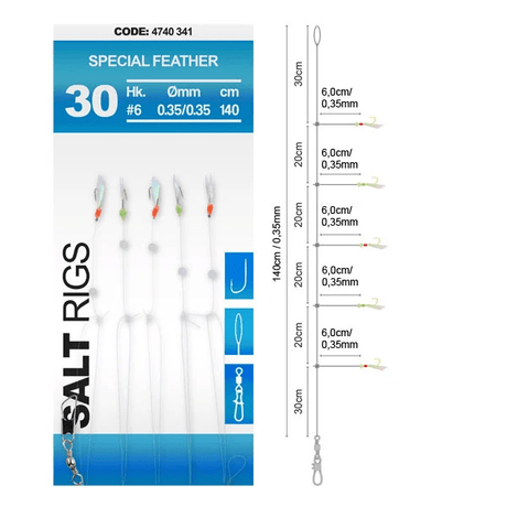 Gamakatsu - 30 Salt Rig - Special Feather - Hengelsport De Goeie Vangst