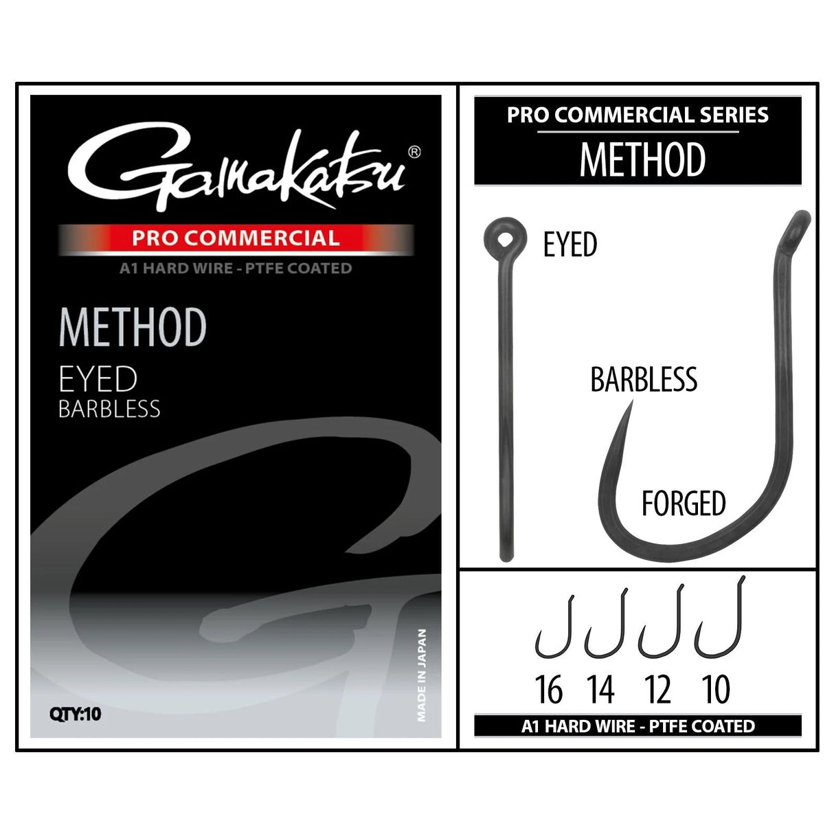 Gamakatsu - Coars Pro - C Method A1 PTFE Eyed Barbless - Hengelsport De Goeie Vangst