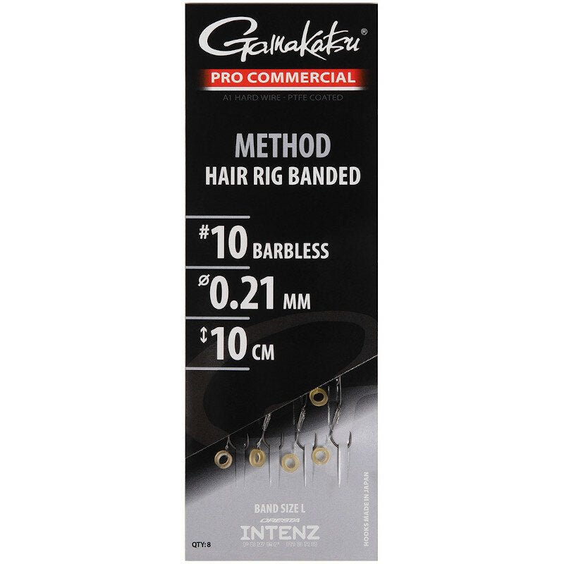 Gamakatsu - Method Hair Rig Banded Barbless - Hengelsport De Goeie Vangst