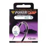 Gamakatsu-Power Carp Barbless Zwart-H10 0.20mm 20cm - Hengelsport De Goeie Vangst
