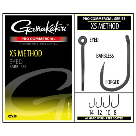 Gamakatsu - Pro Commercial XS Method Eyed A1 PTFE Barbless - Hengelsport De Goeie Vangst