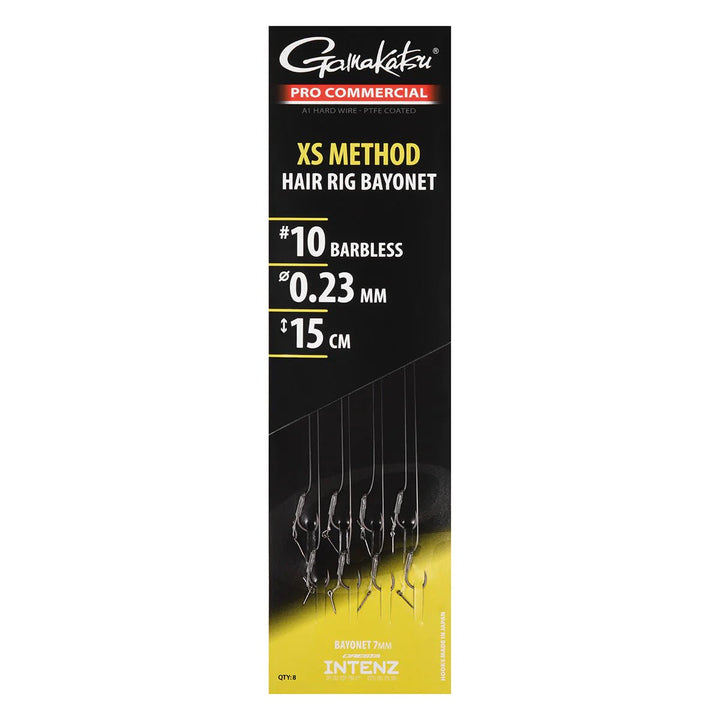 Gamakatsu-Pro Commercial XS Method Hair Rig Bayonet Barbless-H10 0.23mm 15cm - De Goeie Vangst