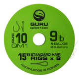 Guru-QM1 15" Standard Hair Rigs-Haak 10 - 0.22mm - Hengelsport De Goeie Vangst