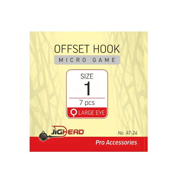 Jighead-Offset Hook Micro Game AT-24-1 - Hengelsport De Goeie Vangst