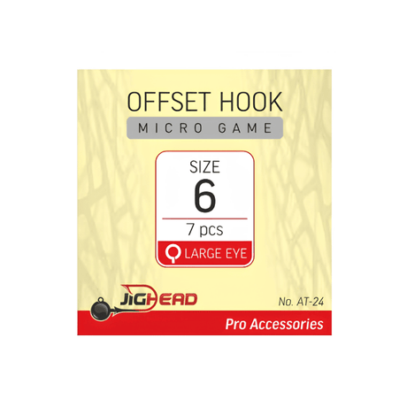 Jighead-Offset Hook Micro Game AT-24-6 - Hengelsport De Goeie Vangst
