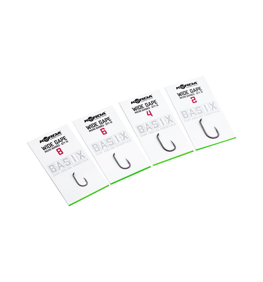 Korda - Basix Wide Gape Micro Barbed - Hengelsport De Goeie Vangst