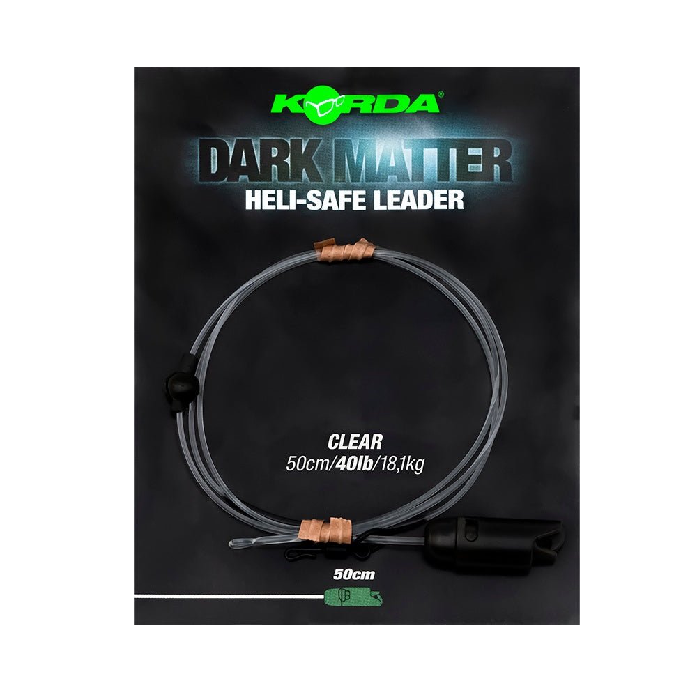 Korda - Dark Matter Leader Heli Safe Clear | 40Lb | 50Cm - Hengelsport De Goeie Vangst