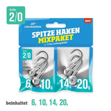Lieblingskoder-Spitze Haken Mix-6g + 10g + 14g + 20g-2/0-Hengelsport De Goeie Vangst