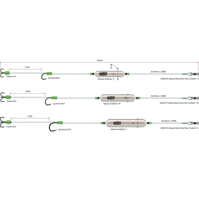 Madcat - Adjusta Basic River Rig Live Bait - 56659 - Hengelsport De Goeie Vangst