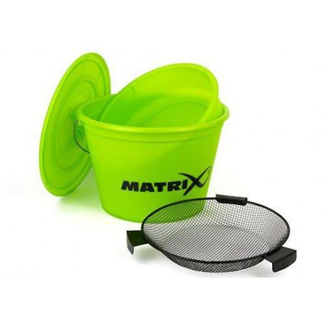 Matrix - Lime Bucket Set Inc. Tray And Riddle - Hengelsport De Goeie Vangst