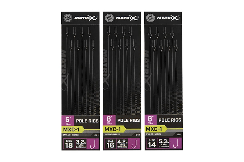 Matrix - MXC - 1 Pole Rigs Spade End Barbless - Hengelsport De Goeie Vangst