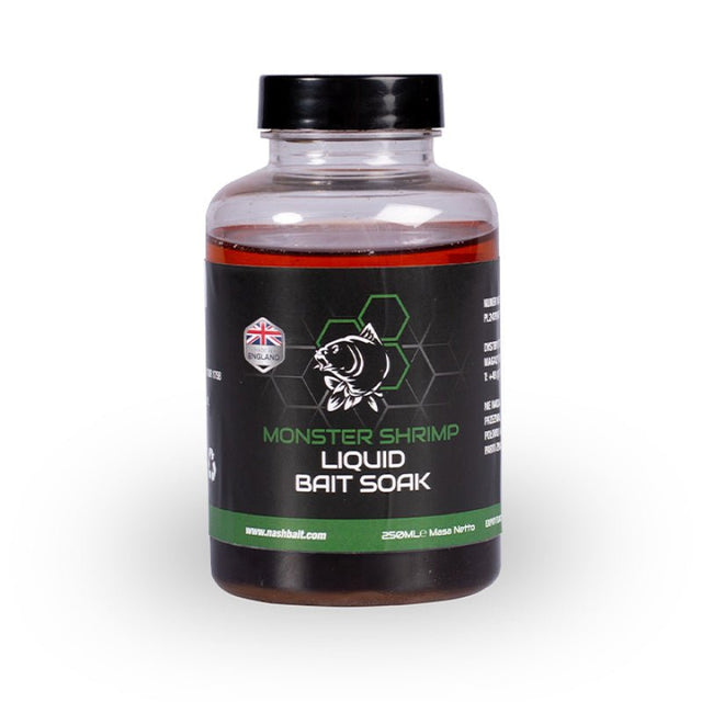 Nash - Monster Shrimp Liquid Bait Soak | 250ml - Hengelsport De Goeie Vangst