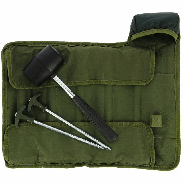 NGT - Bivvy Peg Set 10 Stuks + Hamer - Hengelsport De Goeie Vangst