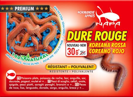 Normandie Appats-Dure Rouge Zeepieren-30g - De Goeie Vangst