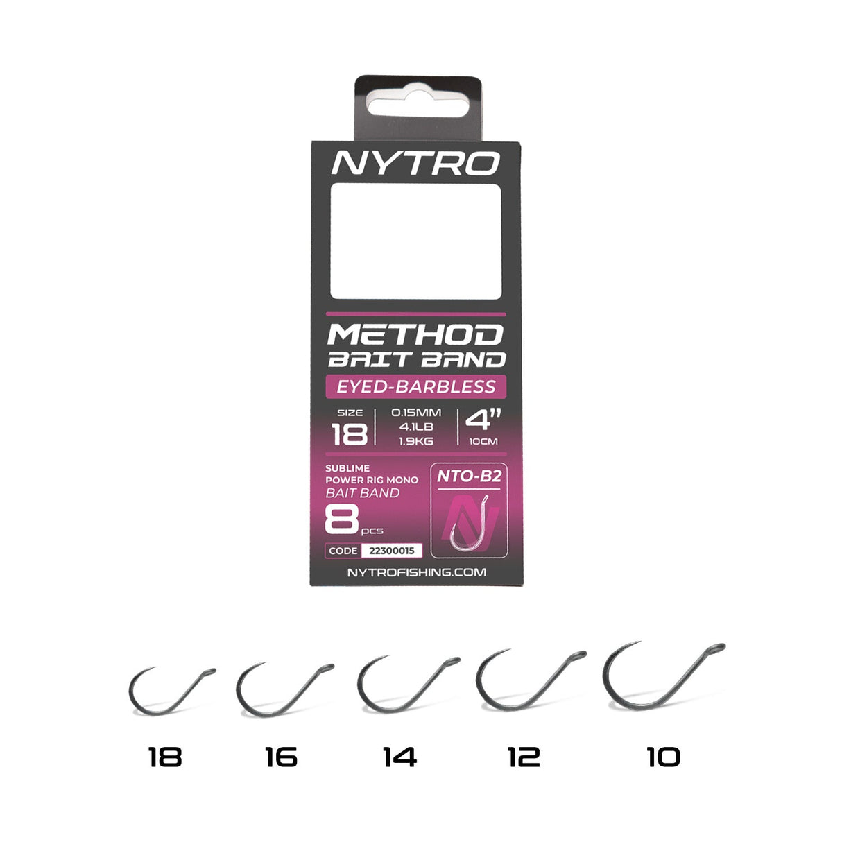 Nytro - NTO - B2 Barbless Method Latex Bait Band Rigs – 10 cm - 22300011 - Hengelsport De Goeie Vangst